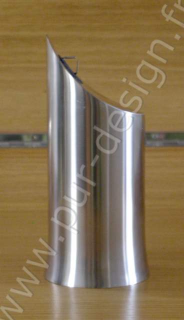 Briquet de table en inox Feufollet, Space Age.  Pur Design.