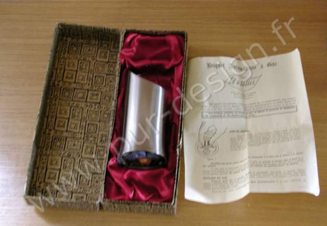 Briquet de table Feu follet en inox, Space Age. Pur Design.