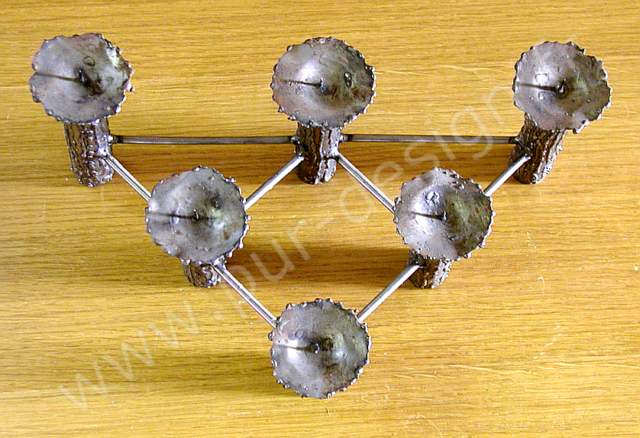 Chandelier brutaliste, 1950's. Pur Design.
