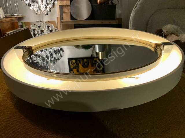 Grand miroir rond rtro-clair de salle de bain Alibert, Pop, Pur 70.  Pur Design