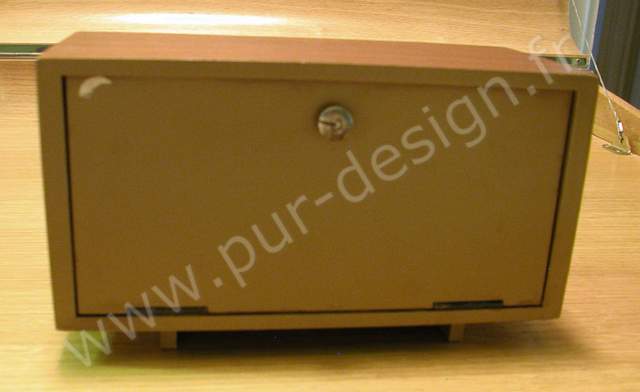 Rveil / horloge  rouleaux en bois, design 70. Pur Design