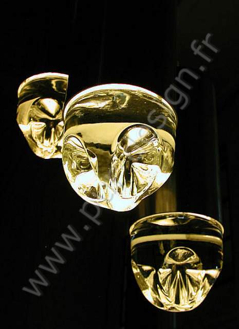 Suspension en cascade  cabochons de cristal, de RAAK Amsterdam, ref.  B-1105 , Space Age, Design 70. Pur Design.