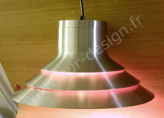 Suspension en aluminium, de Design scandinave, 60's. Pur Design.