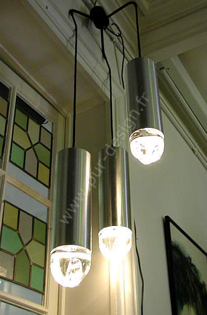 Suspension en cascade  cabochons de cristal, de RAAK Amsterdam, ref.  B-1105 , Space Age, Design 70. Pur Design.