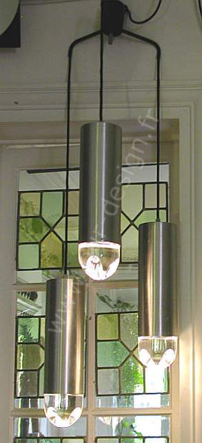 Suspension en cascade  cabochons de cristal, de RAAK Amsterdam, ref.  B-1105 , Space Age, Design 70. Pur Design.