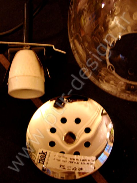 Suspension Raak, modle d'origine en verre souffl, 70's. Pur Design.
