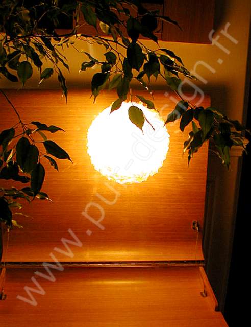 Suspension en rsine, Space Age, 70's. Pur Design.