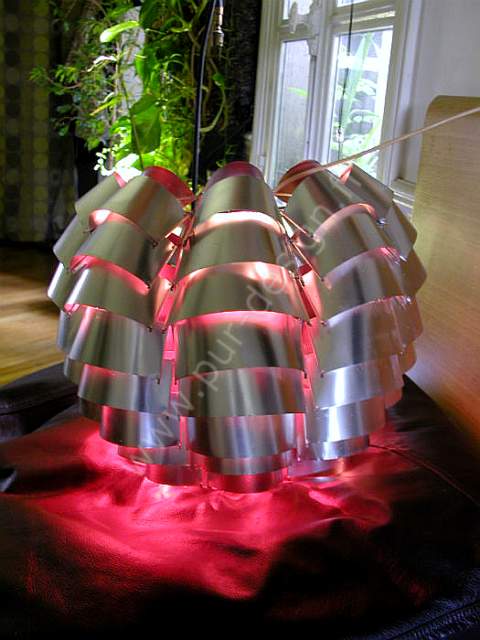 Suspension Orion Argent de Max Sauze, Design 70, Space Age. Pur Design