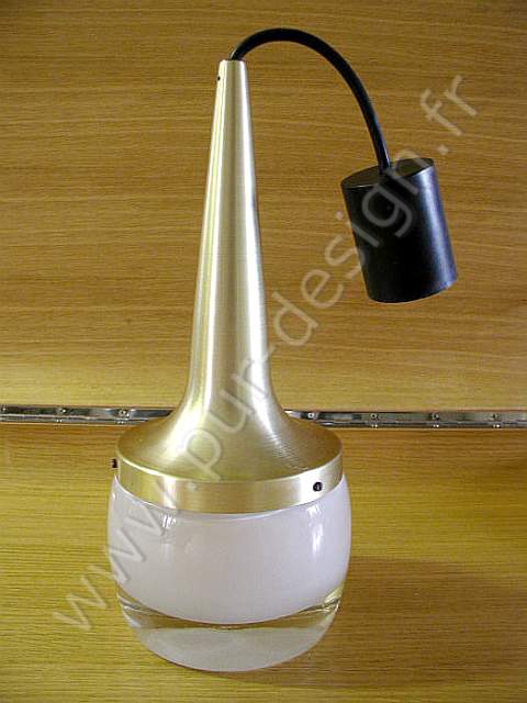 Suspension Staff leuchten en aluminium couleur Or, Space Age, Design scandinave. Pur Design.
