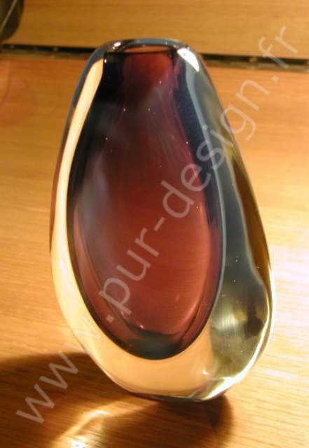 Vase Sommerso Flavio Poli pour Seguso, Murano. Annes 50-60. Pur Design.