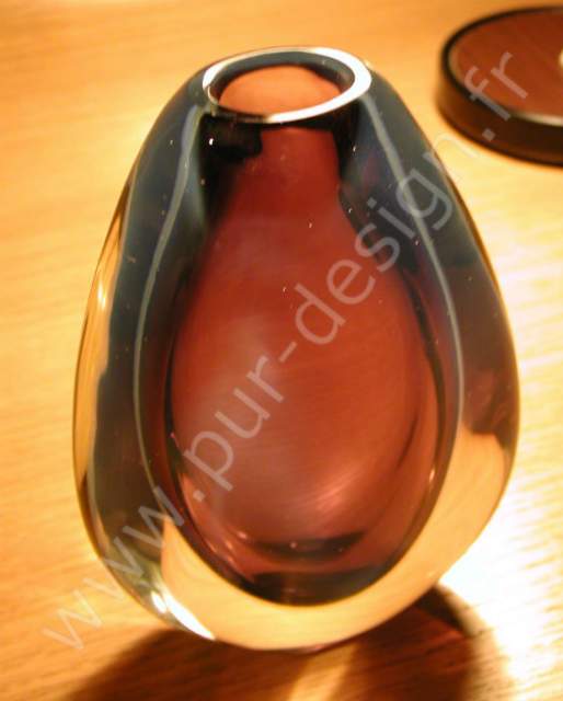 Vase Sommerso Flavio Poli pour Seguso, Murano. Annes 50-60. Pur Design.